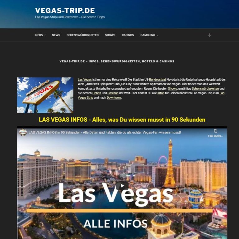 Vegas Trip - SEO-Webseite