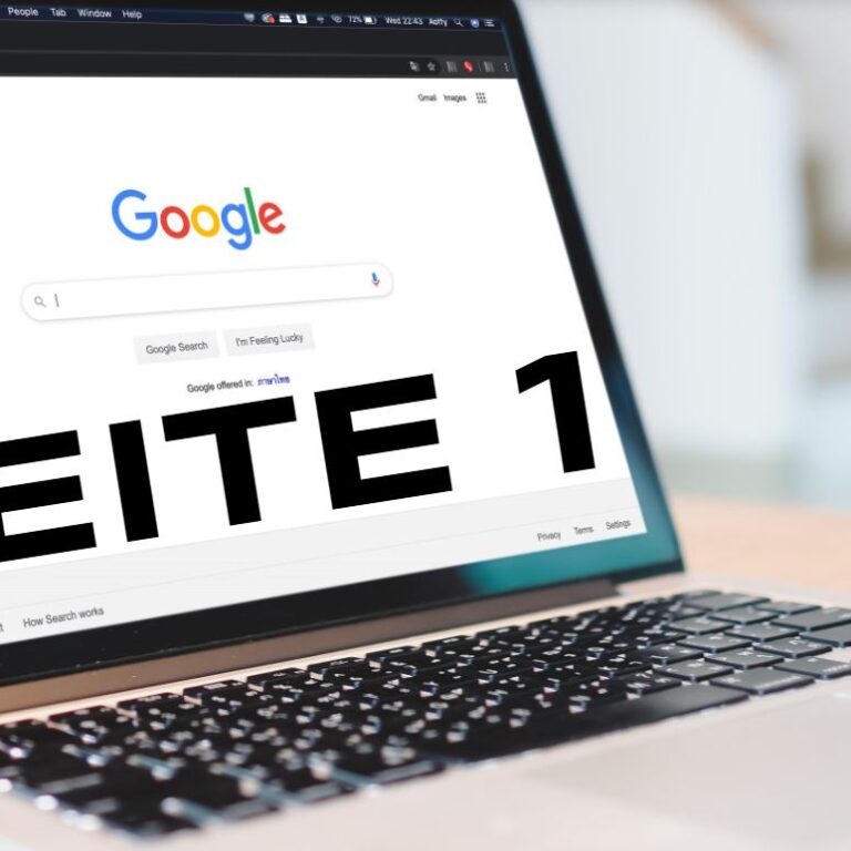 Google Seite 1 Ranking Webseite